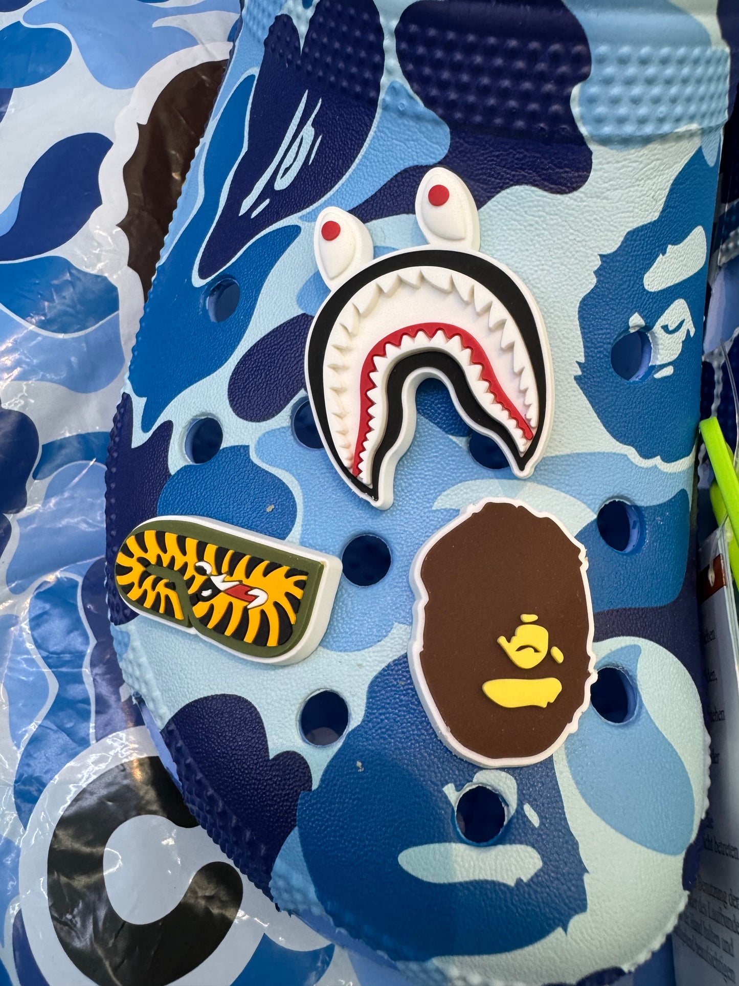 Bape X Crocs Clog ABC Camo Blue A Bathing Ape