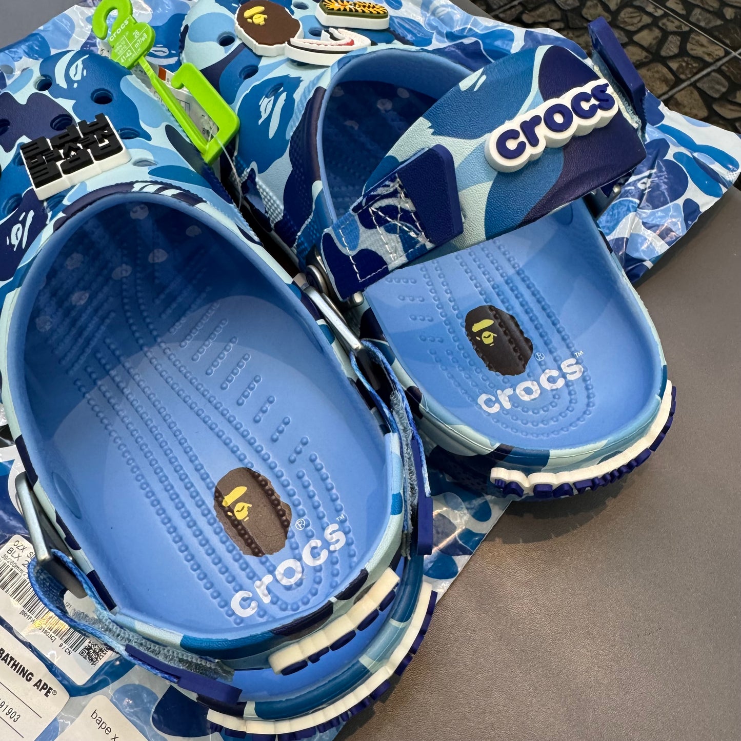 Bape X Crocs Clog ABC Camo Blue A Bathing Ape