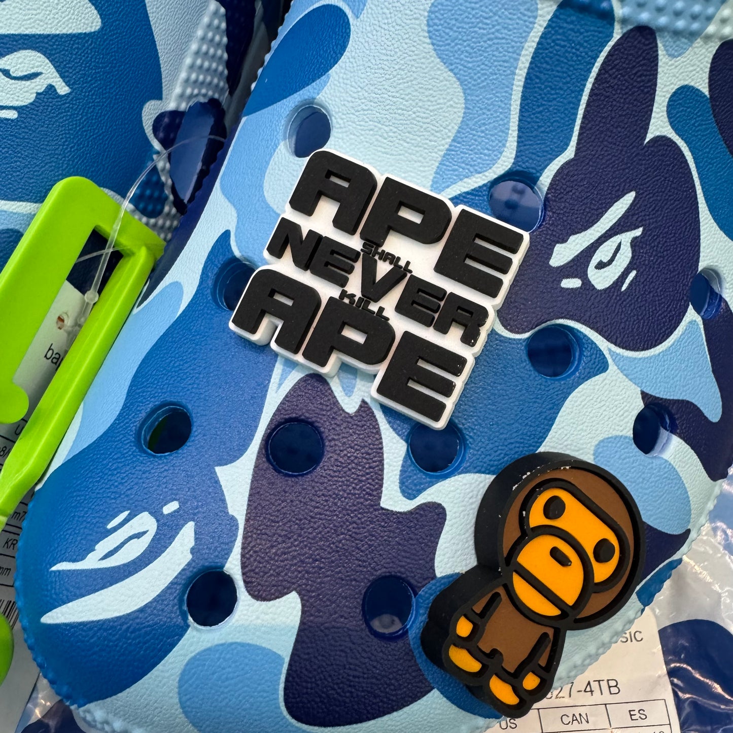 Bape X Crocs Clog ABC Camo Blue A Bathing Ape