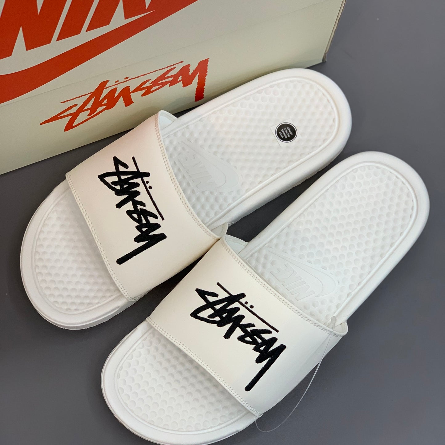 Nike X Stussy Benassi Cream