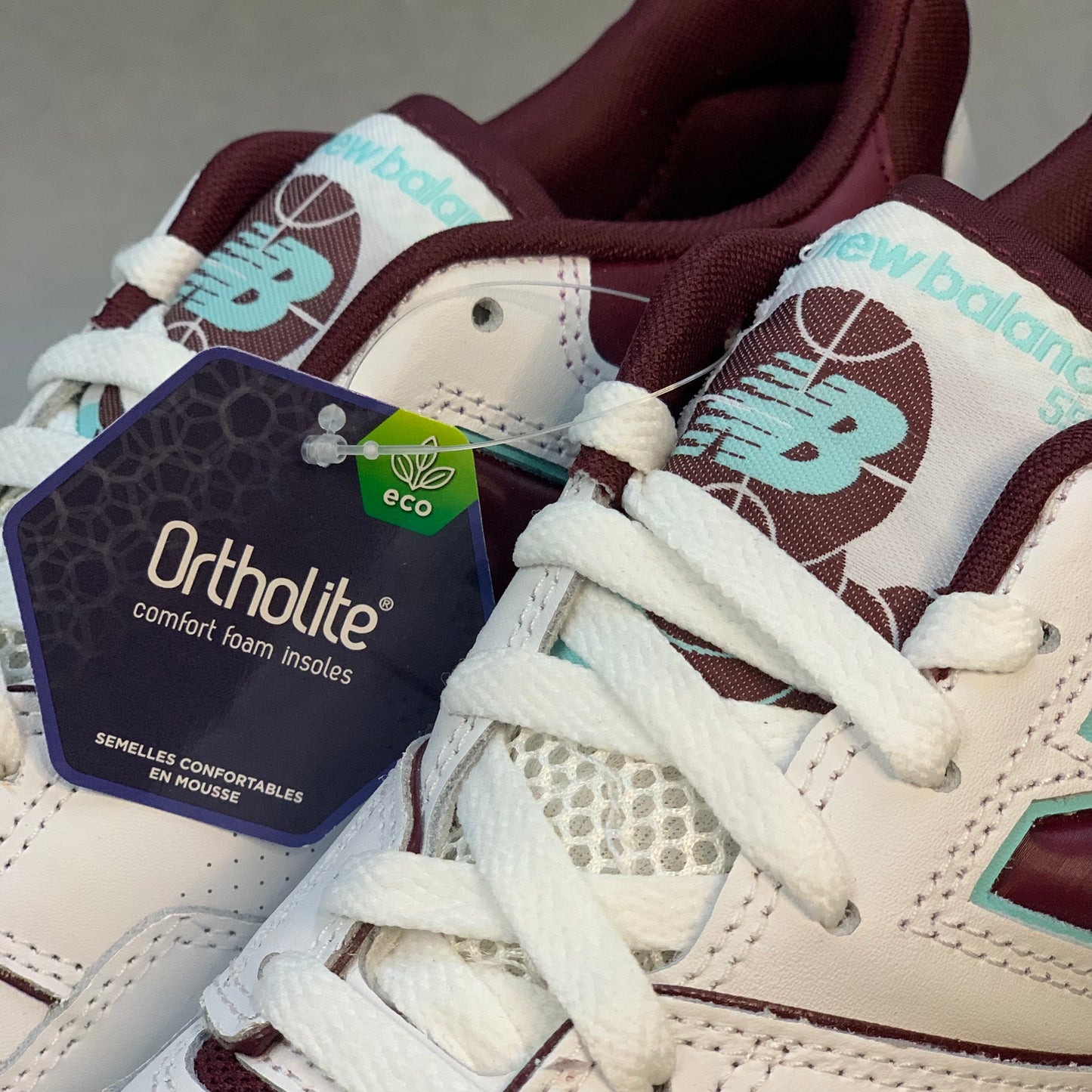 New Balance 550 Burgundy Cyan