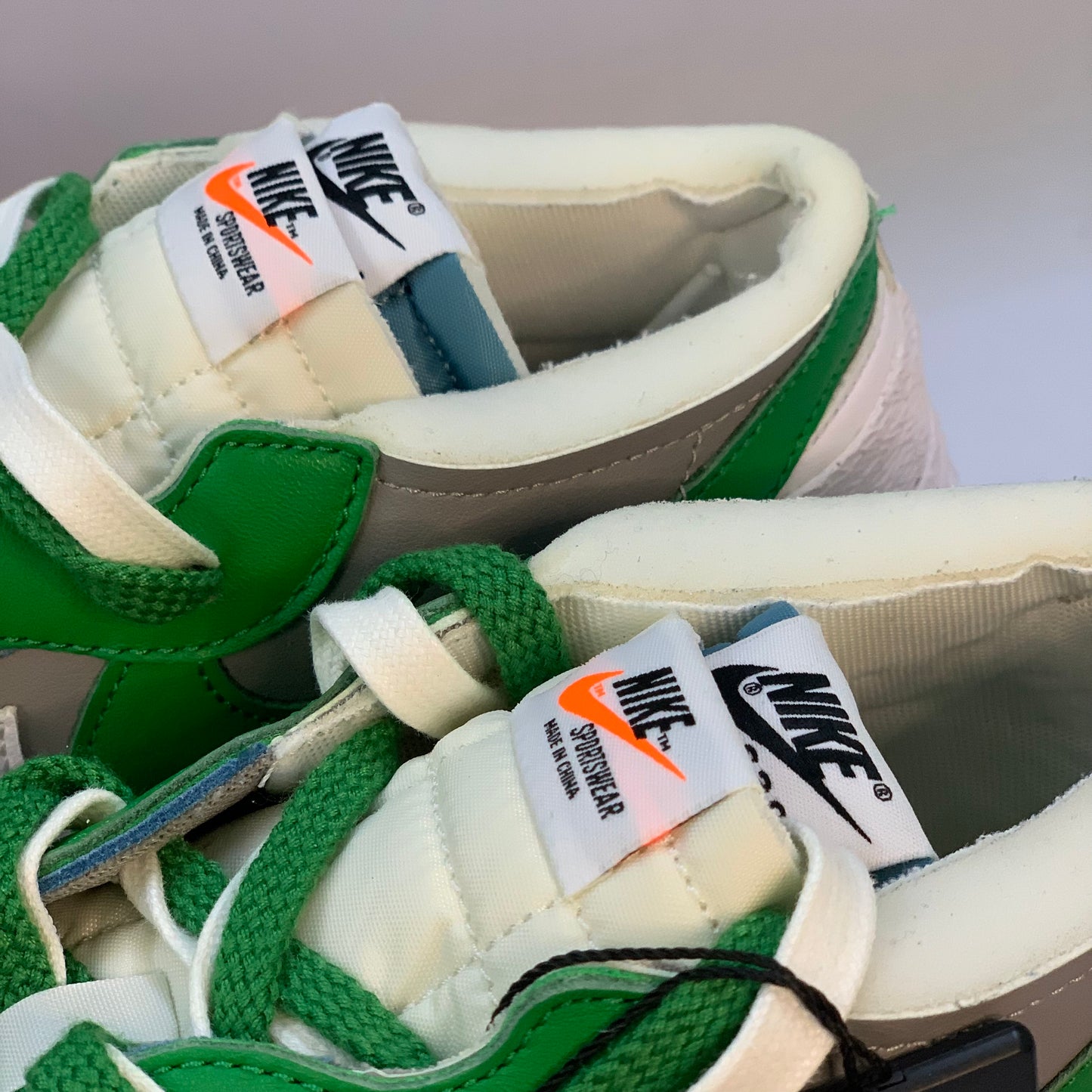 Nike Blazer Low Sacai Medium Grey Classic Green