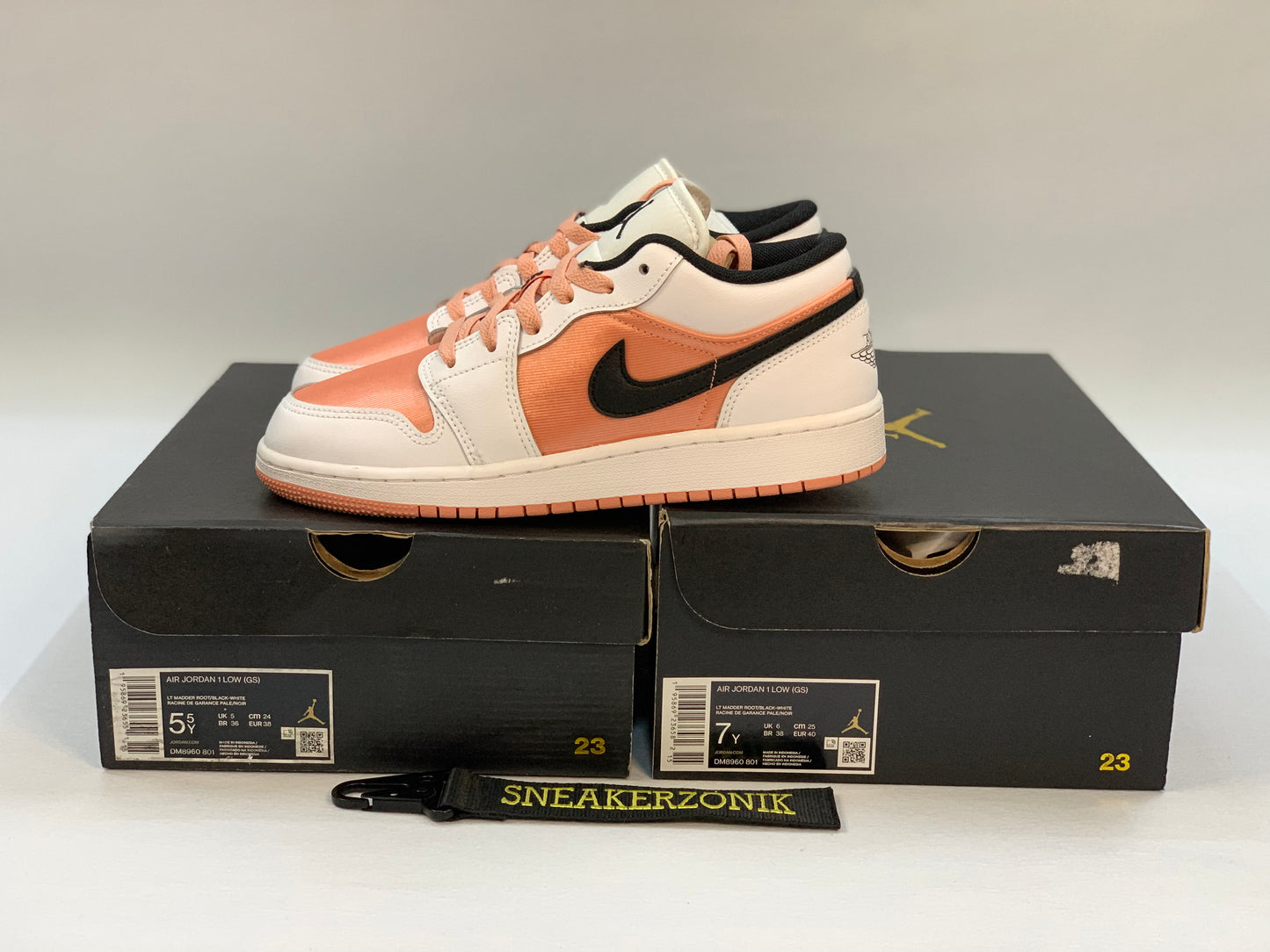 Jordan 1 Low White Light Madder Root (GS)