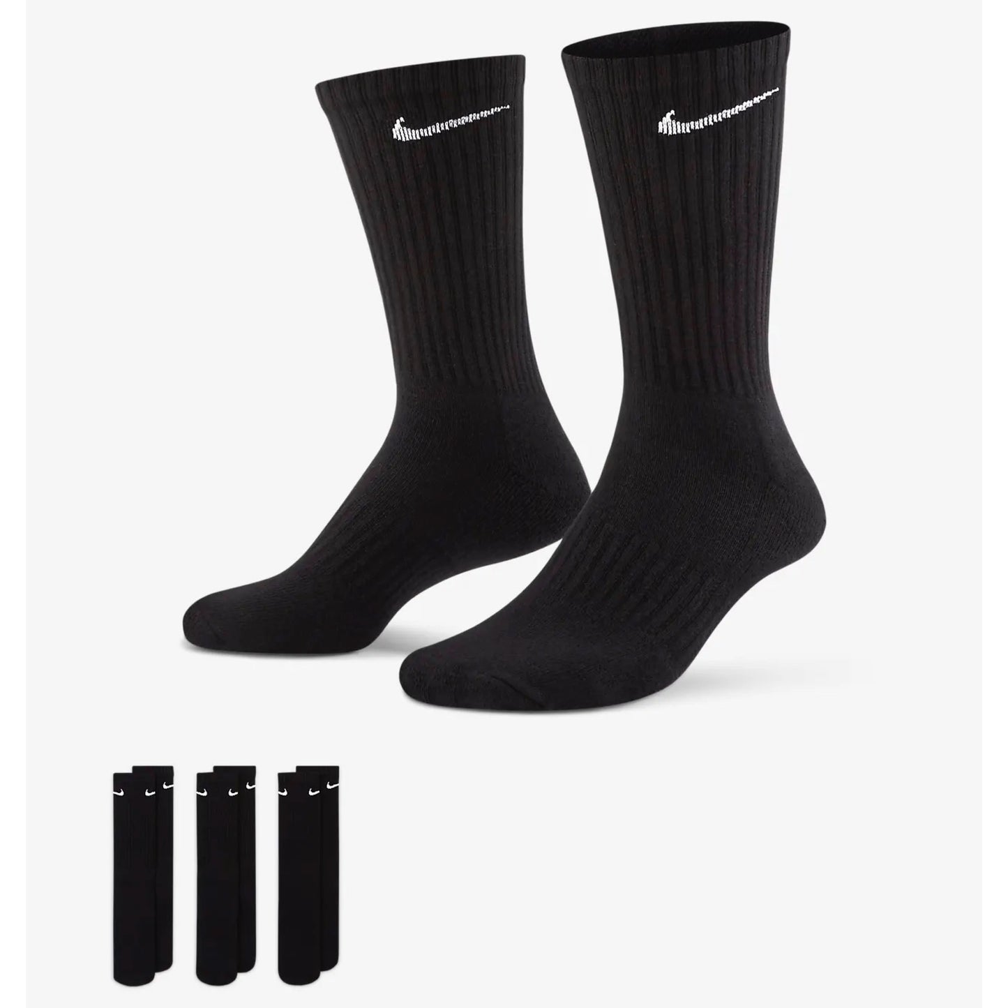 Nike Everyday Cushioned Training Crew Socks Black