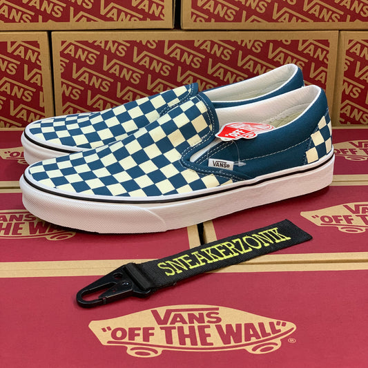 Vans Slip On Checkerboard Blue Coral