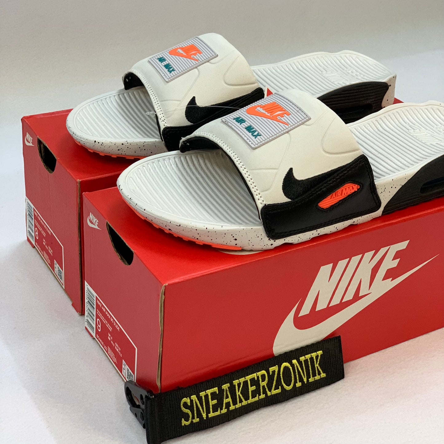 Nike Air Max Slide White Turf Orange Speckled