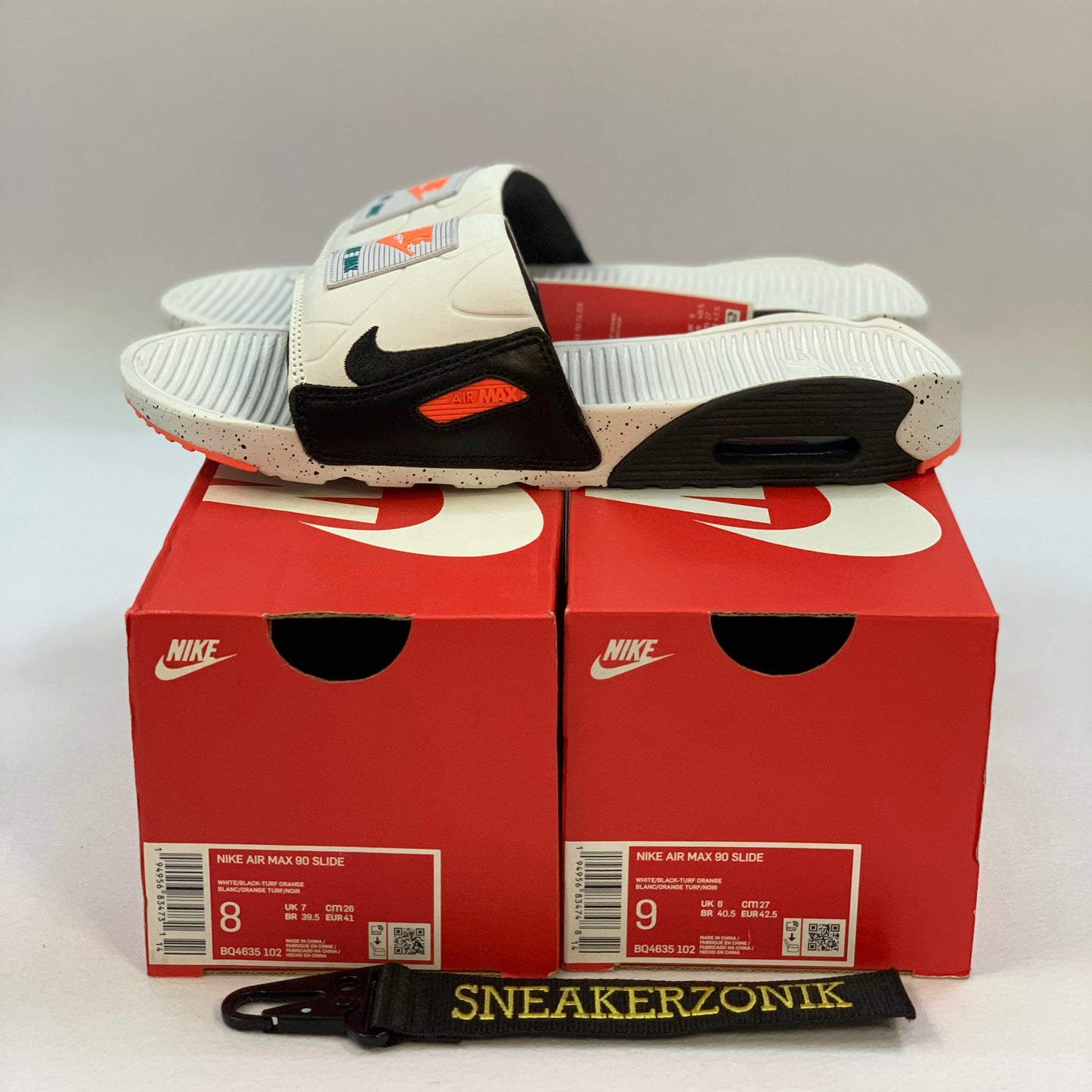 Nike Air Max Slide White Turf Orange Speckled